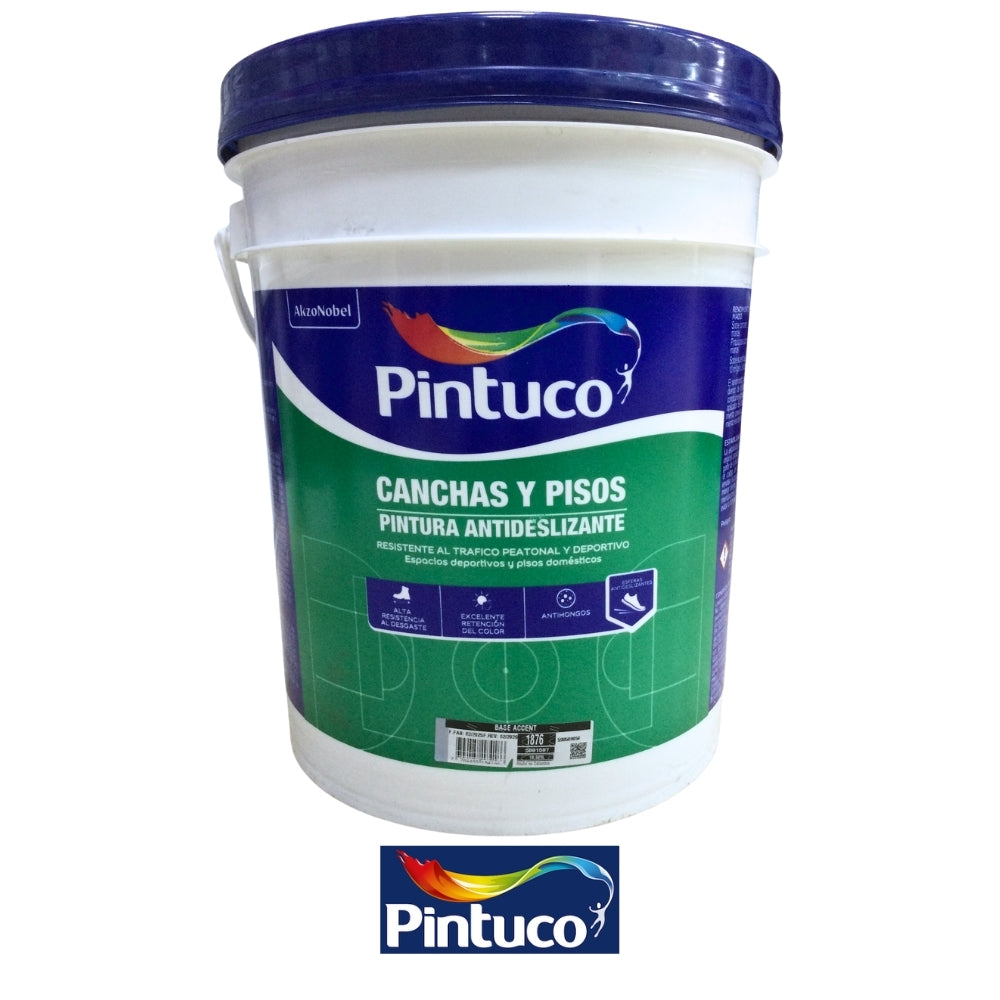 PINTURA P/CANCHAS ANTIDESLIZANTE 1876 BASE ACCENT CANECA 5 GL PINTUCO
