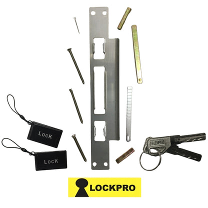 CERRADURA INTELIGENTE BIOMETRICA NEGRA DIGITAL 5 METODOS DE APERTURA HR-12 LOCKPRO