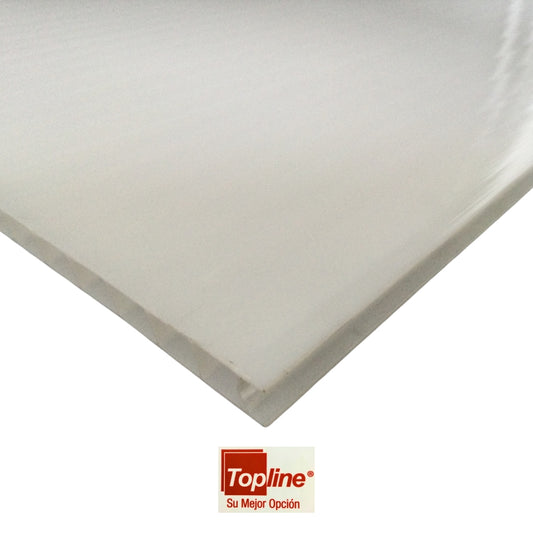 LAMINA DE POLICARBONATO ALVEOLAR 4 PIES X 12 PIES X 8mm BLANCO OPAL