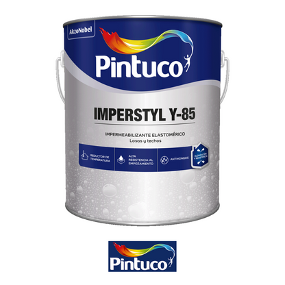 PINTURA IMPERMEABILIZANTE BLANCO IMPERSTYL Y-85 1 GL 2085
