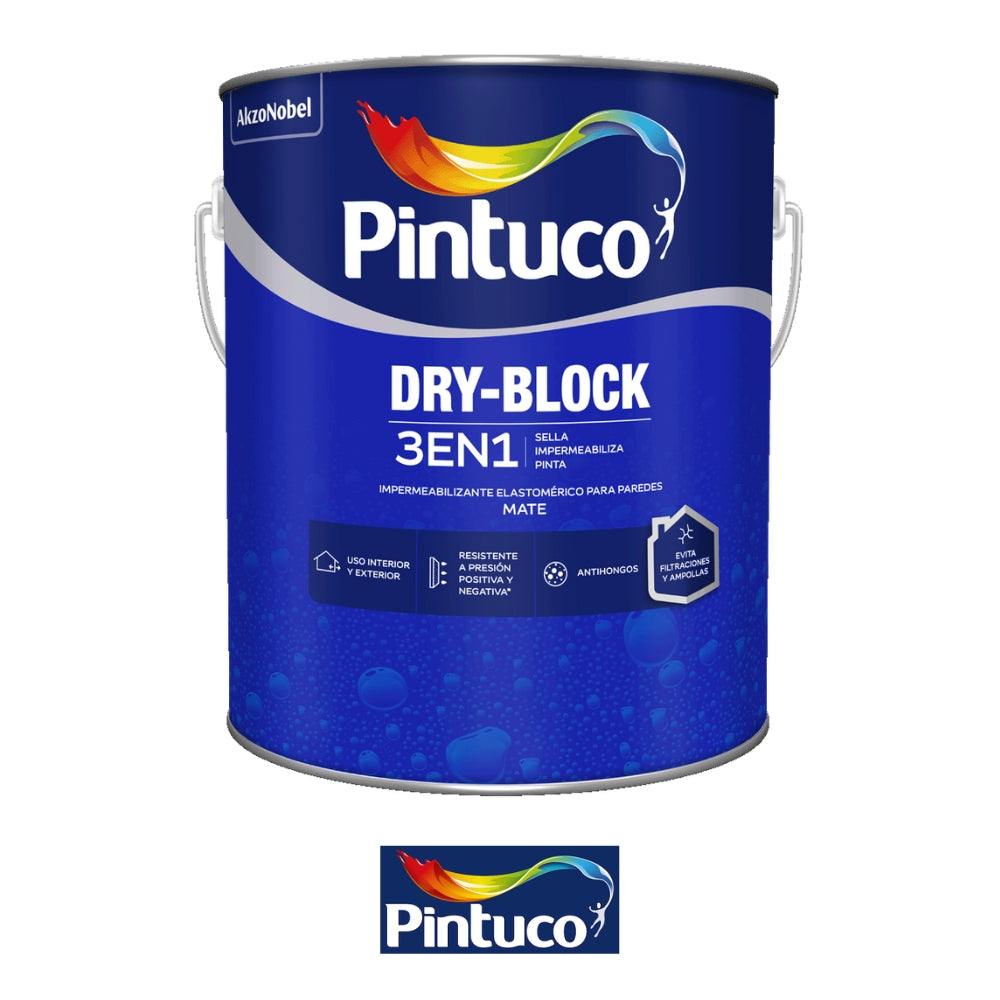 IMPERMIABILIZANTE PARA PARED DRY-BLOCK BASE WHITE 1 GL (3.785L)
