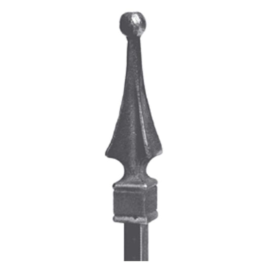 PUNTA  LANZA DECORATIVA DE HIERRO FORJADO 12X12X110mm - 126/1