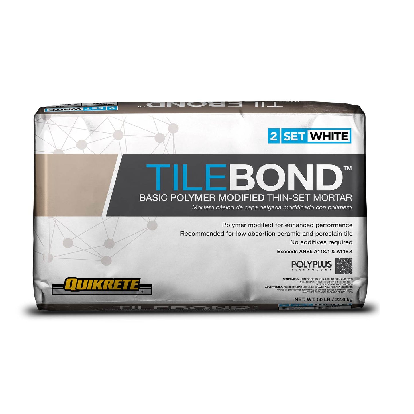 PEGAMENTO TILEBOND GRIS 50LB  ANSI A118.1 Y ANSI A118.4 B029AP