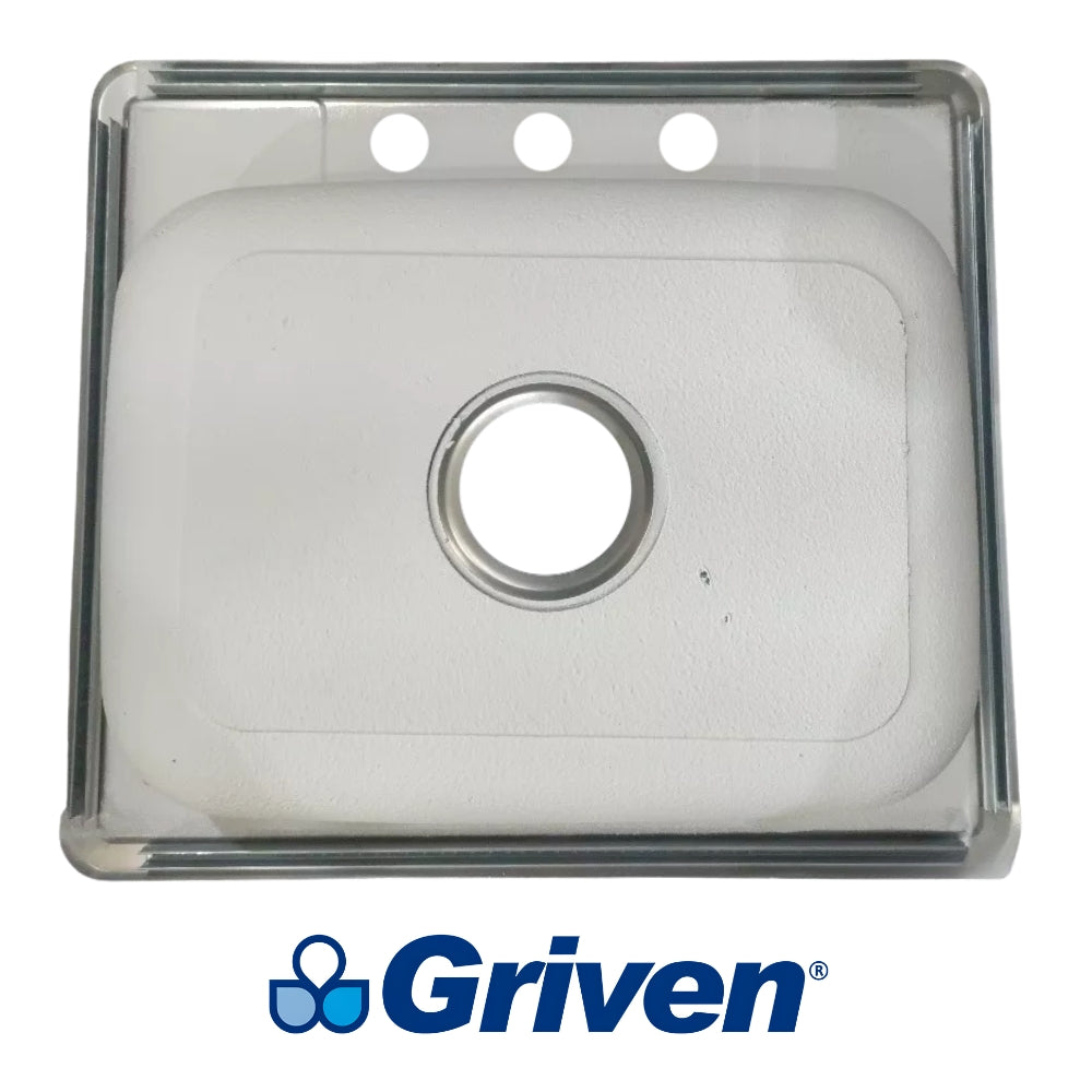 FREGADOR DE EMPOTRAR SENCILLO DE ACERO INOXIDABLE 64 X 56 CM (25 X 22 X 6 IN) A367-6456 GRIVEN