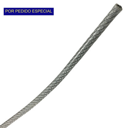 CABLE DE ACERO GALVANIZADO 7X7 DE 1/8 PULGADAS RECUBIERTO DE VINILO - METRO