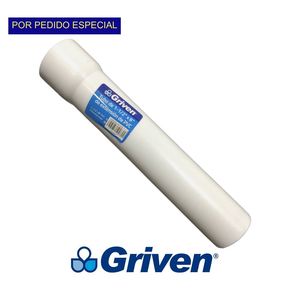 TUBO DE EXTENSION PARA FREGADERO 8 PULGADAS GRIVEN GV-ET8-1-1-2