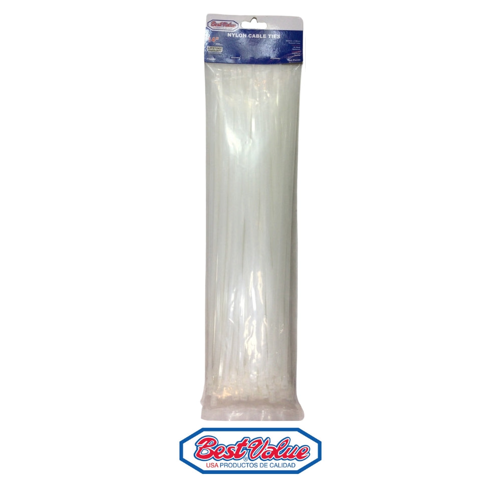 ZUNCHO PLASTICO  BLANCO 14 PULGADAS  X 4.8mm BEST VALUE