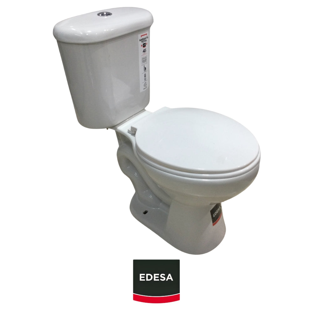 INODORO DOS PIEZAS REDONDO COLOR BLANCO ANDES EDESA