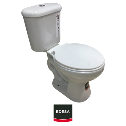 INODORO DOS PIEZAS REDONDO COLOR BLANCO ANDES EDESA