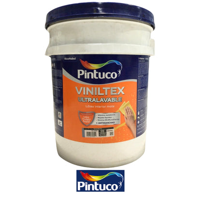 PINTURA VINILTEX ULTRALAVABLE MATE BASE WHITE  5GL (18.925L) PINTUCO