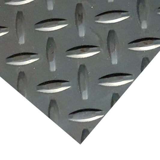 LAMINA HIERRO NEGRO ESTRIADA 4' X 8' CAL 1/4 IN (ESPESOR 6 MM)