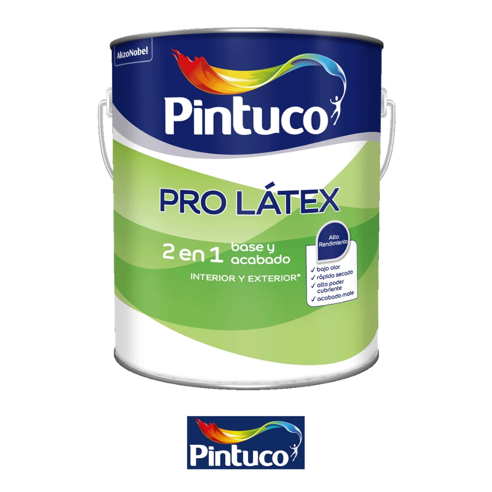 PINTURA ACRILICA PRO LATEX 2 EN 1 BLANCO HUESO GL 2628 PINTUCO