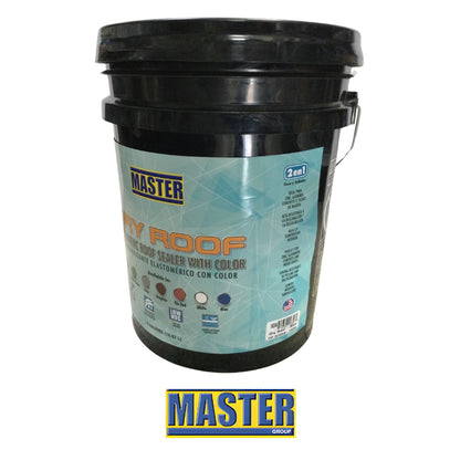 PINTURA IMPERMEABILIZANTE PARA TECHO DRY ROOF AZUL 5 GALONES PCR1317 MASTER