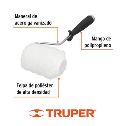 MINI RODILLO (9) TRUPER 4"X3/4" LANA POLIESTER