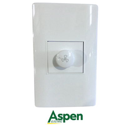 DIMMER DE VENTILADOR BLANCO CON TAPA 500W ASPEN
