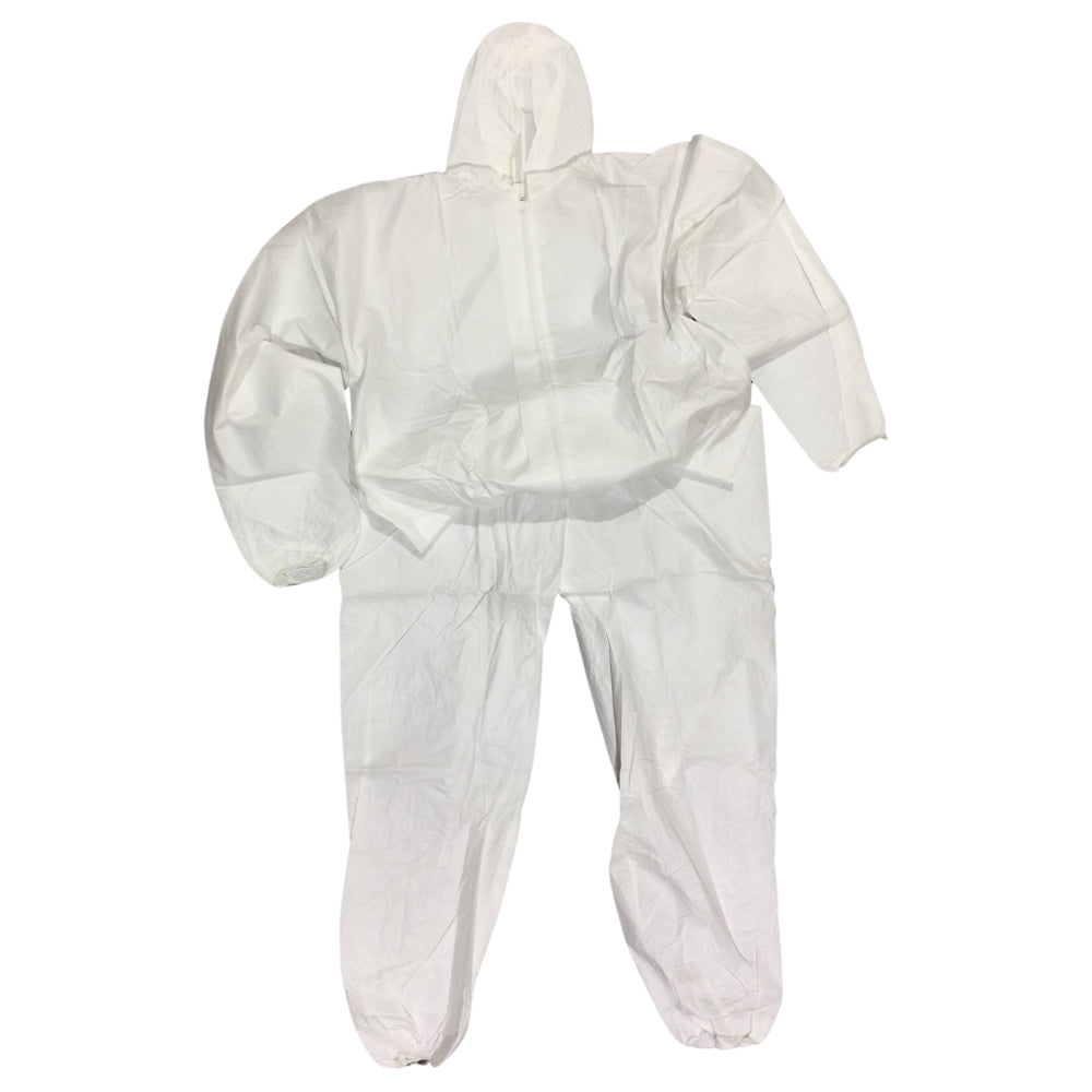 OVERALL DESECHABLE CON ZIPPER FRONTAL, CAPUCHA Y CUBRE ZAPATOS, TALLA L
