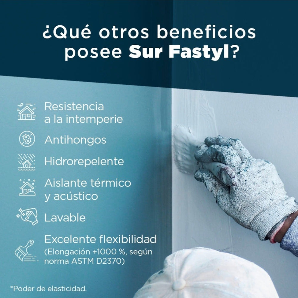 PINTURA IMPERMEABILIZANTE SUR FASTYL NEGRO GALON