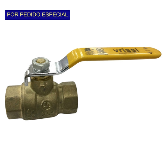 LLAVE BOLA GAS 3/4 PULGADAS CON ROSCA TXN075