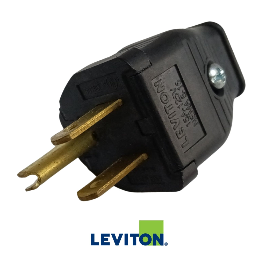 CONECTOR ELECTRICO MACHO 15A/125V NEGRO NEMA 5-15P (3407368)