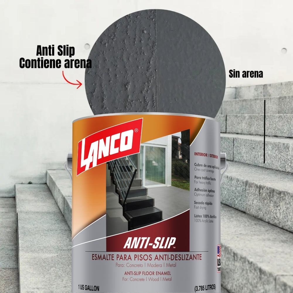 PINTURA PISO ANTIRESBALANTE SLIP SLATE  GLN SF288-4