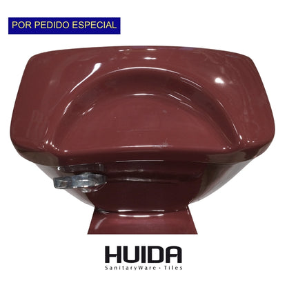 INODORO DOS PIEZAS ELONGADO COLOR ROJO HUIDA