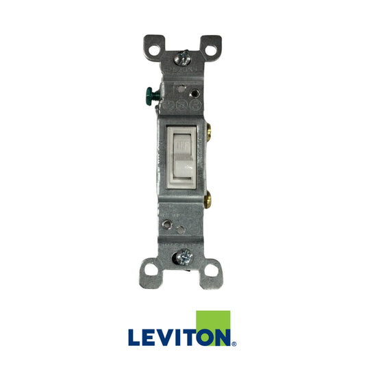 INTERRUPTOR SENCILLO 15A/120V BLANCO LEVITON