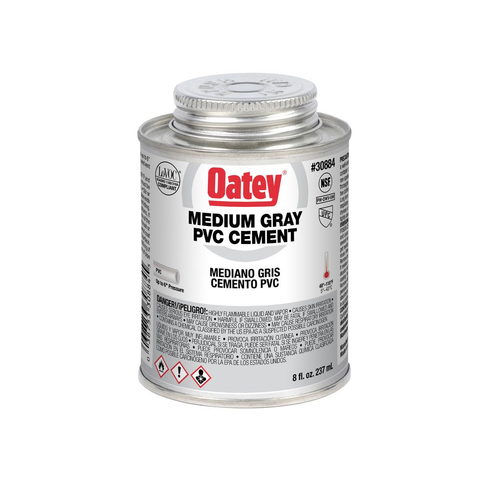 PEGAMENTO PARA PVC GRIS 1 PINTA (16 OZ) OATEY