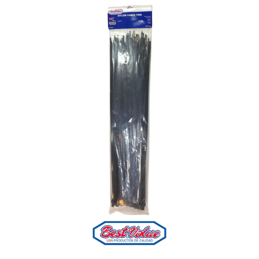ZUNCHO PLASTICO  NEGRO DE 18 PULGADAS X 4.8mm BEST VALUE
