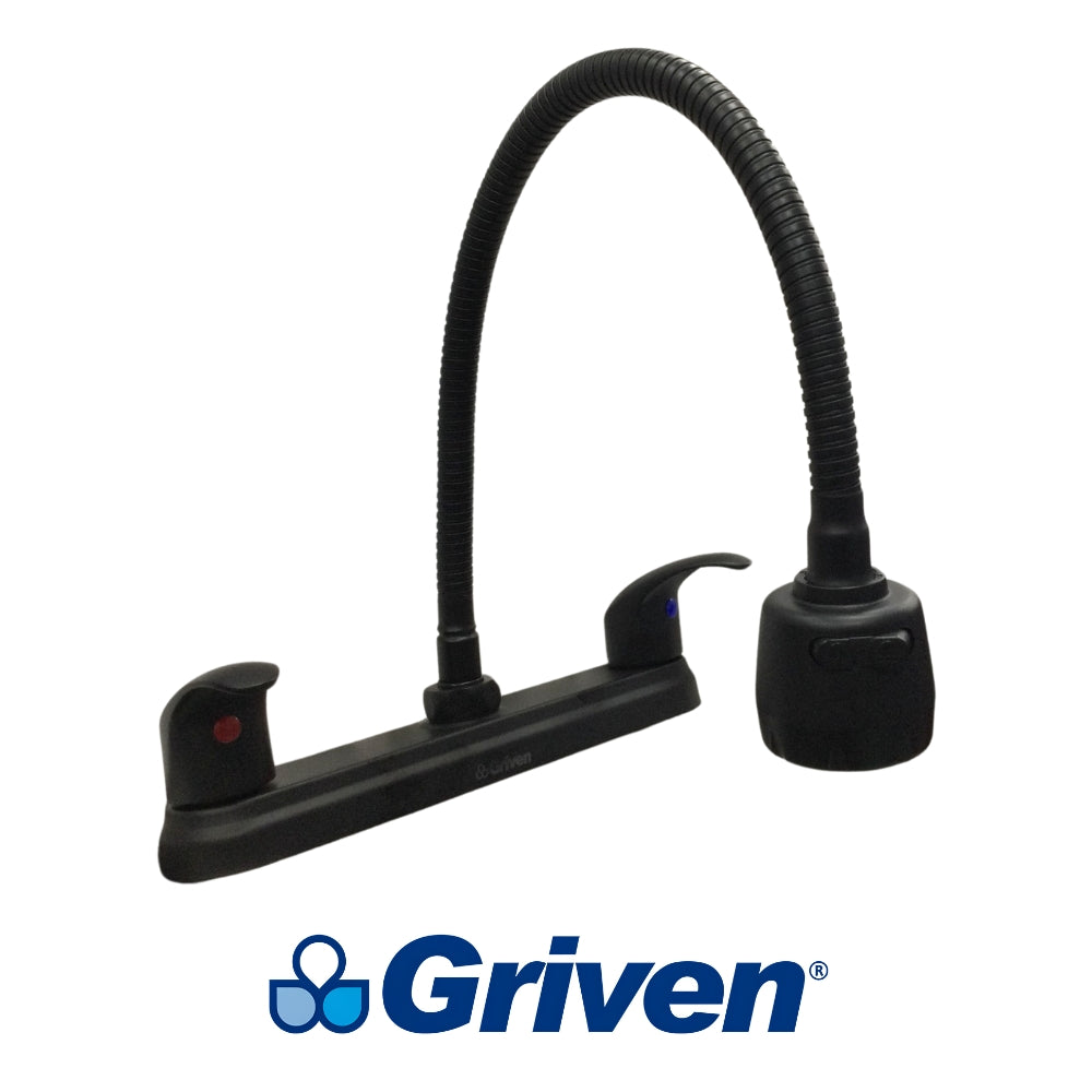 LLAVE DOBLE CUELLO FLEXIBLE DE FREGADOR GRIVEN GV-FXN-BL