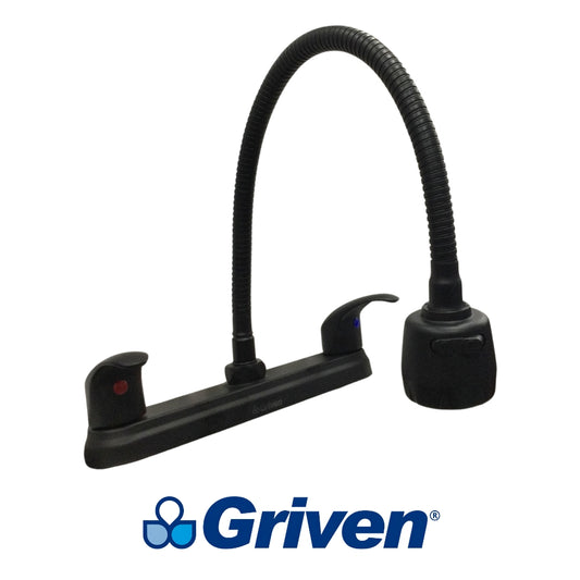 LLAVE DOBLE CUELLO FLEXIBLE DE FREGADOR GRIVEN GV-FXN-BL