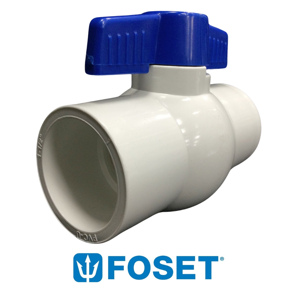 LLAVE DE PASO PVC LISA FOSET PULGADAS 1 1/2 PULGADAS