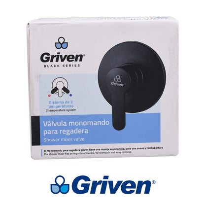LLAVE DE DUCHA MONOMANDO NEGRA GRIVEN A367-BV-007
