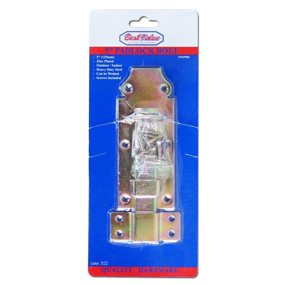 PICAPORTE REFORZADO 5 PULGADAS PARA CANDADO SOLDABLE Y CON TORNILLOS BEST VALUE
