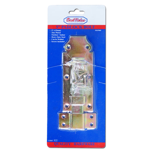 PICAPORTE REFORZADO 5 PULGADAS PARA CANDADO SOLDABLE Y CON TORNILLOS BEST VALUE