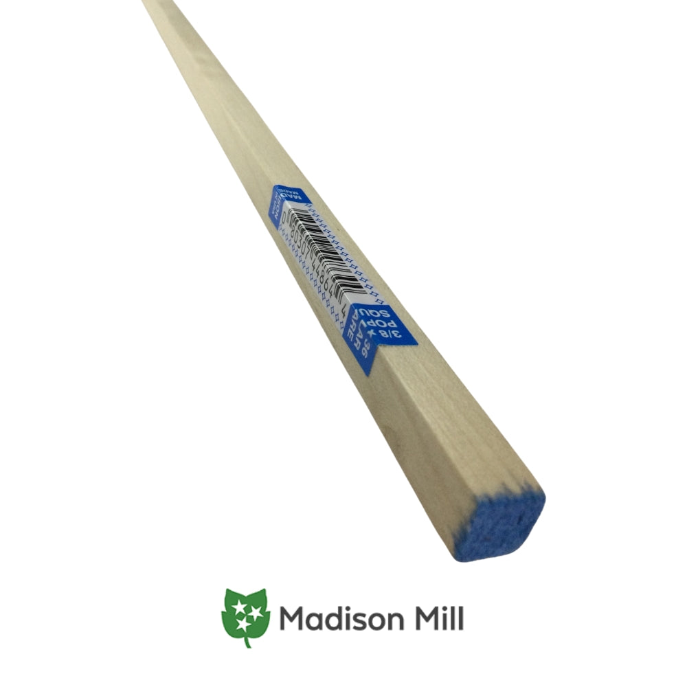 TARUGO DE MADERA CUADRADO 3/8 PULGADAS X 36 PULGADAS POPLAR 444551