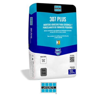 PEGAMENTO PARA CERAMICA LATICRETE 307 PLUS GRIS 20 KG