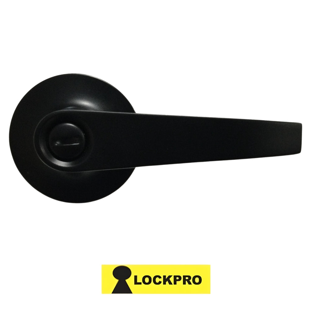 CERRADURA DE MANIJA DE BAÑO NEGRO MATE 3802 LOCKPRO