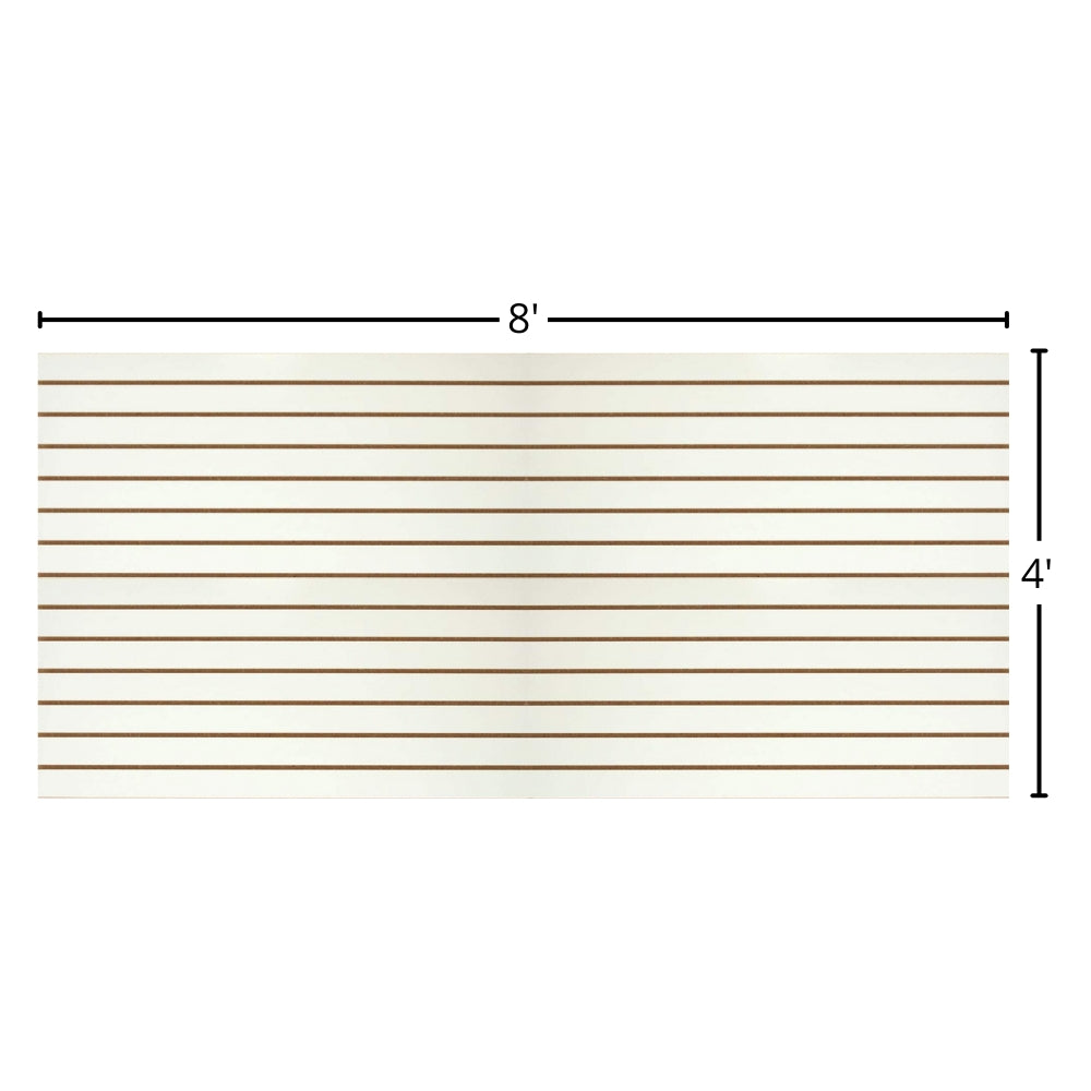 SLATWALL 2440X1220X18 MM (4 X 8 PIES) BLANCO ARAUCO