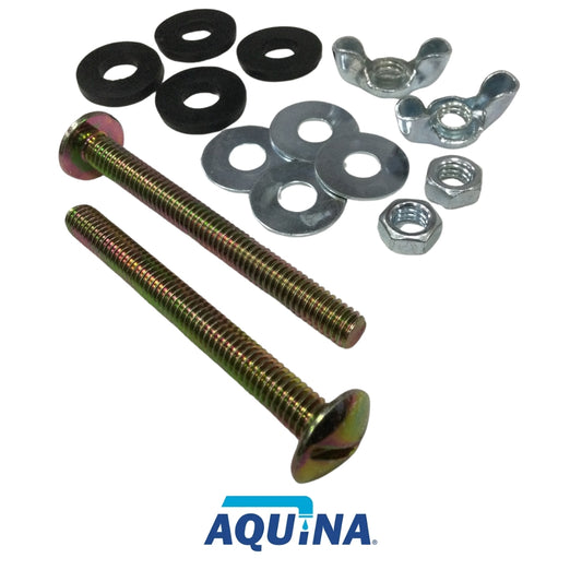 TORNILLOS BRONCE PARA ACOPLAR TANQUE DE INODORO 5/16 PULGADAS X 3 PULGADAS - PAR