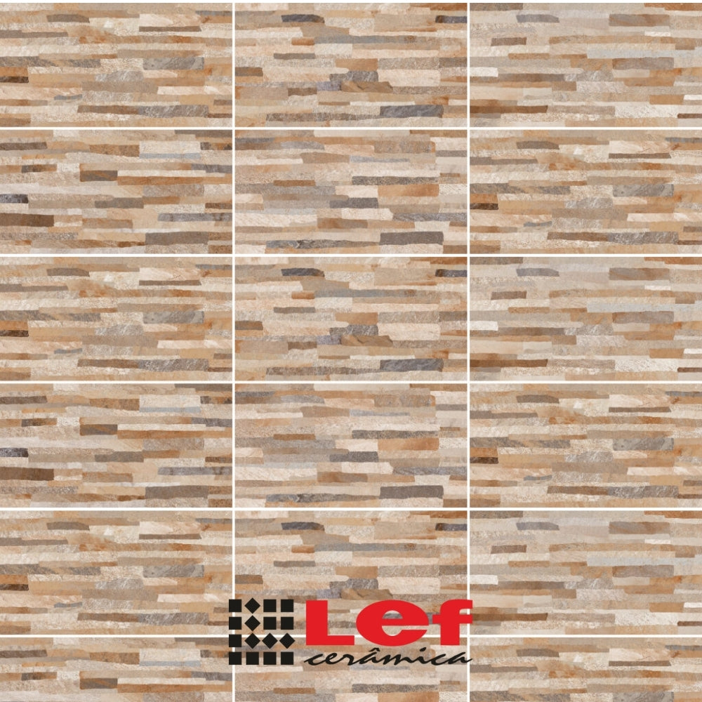 REVESTIMIENTO CERAMICO LEF LF33503 CANJIQUINHA MARRON 33x59CM 2.30M2/CAJA