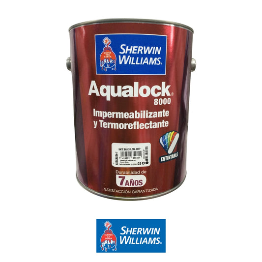 PINTURA IMPERMEABILIZANTE AQUALOCK 8000 MATE BASE ULTRA DEEP GL A5TSA854-1 SHERWIN WILLIAMS