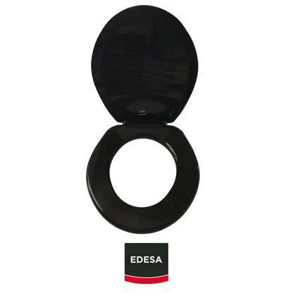 ASIENTO  NEGRO REDONDO  PARA INODORO EDESA