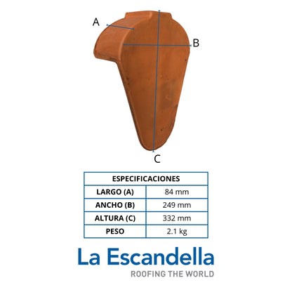 TAPON TEJA ARCILLA ROJA ESCANDELLA (Q05R)