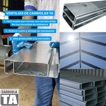 CARRIOLA TA 6 PULGADAS X 26 PIES CALIBRE 16 (1.44mm)