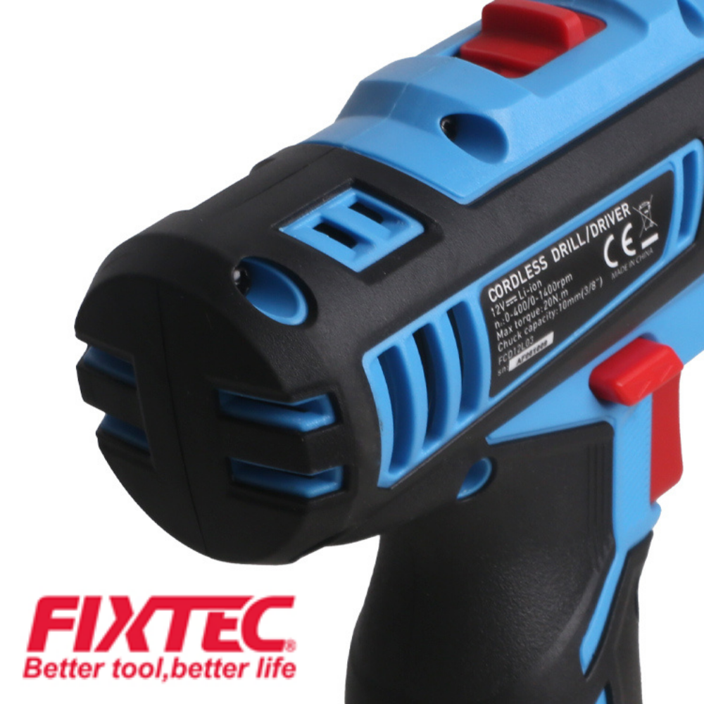 TALADRO ROTACIONAL FIXTEC FCD12L03-110V 12V LITHIUM 2 VELOCIDADES