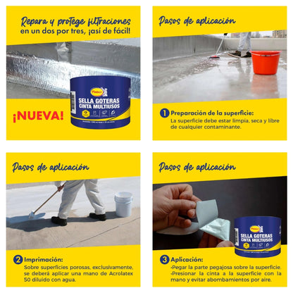 CINTA SELLA GOTERAS MULTIUSOS 27293 10CM X10M