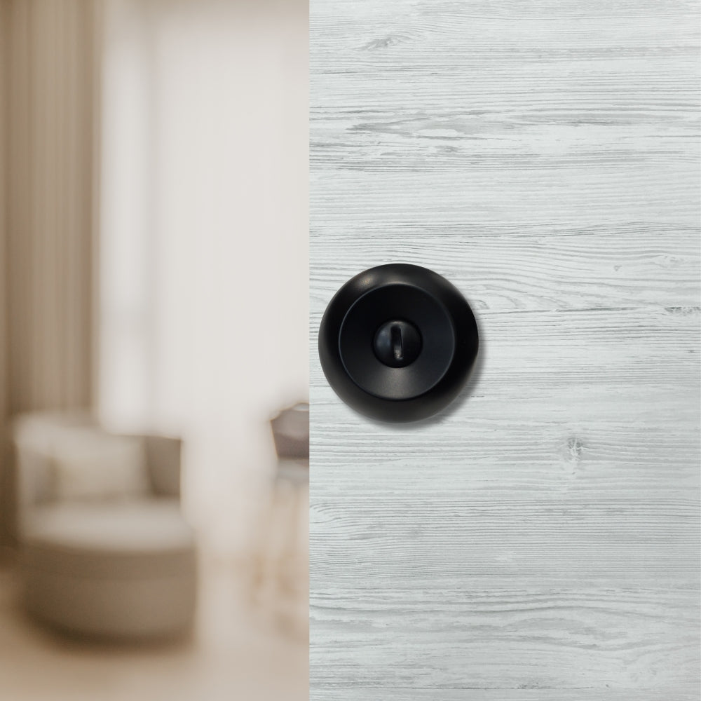 CERRADURA DE POMO DE BAÑO ACABADO NEGRO MATE 587 LOCKPRO