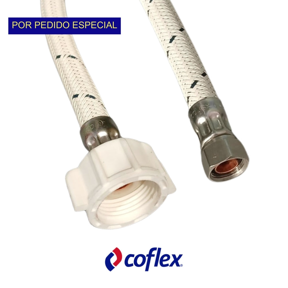 TUBO DE ABASTO PARA INODORO 3/8 PULGADASX12 PULGADAS DE VINILO COFLEX