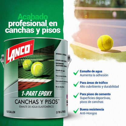 PINTURA ACRILICA CANCHAS Y PISOS VERDE GLN CP464-4