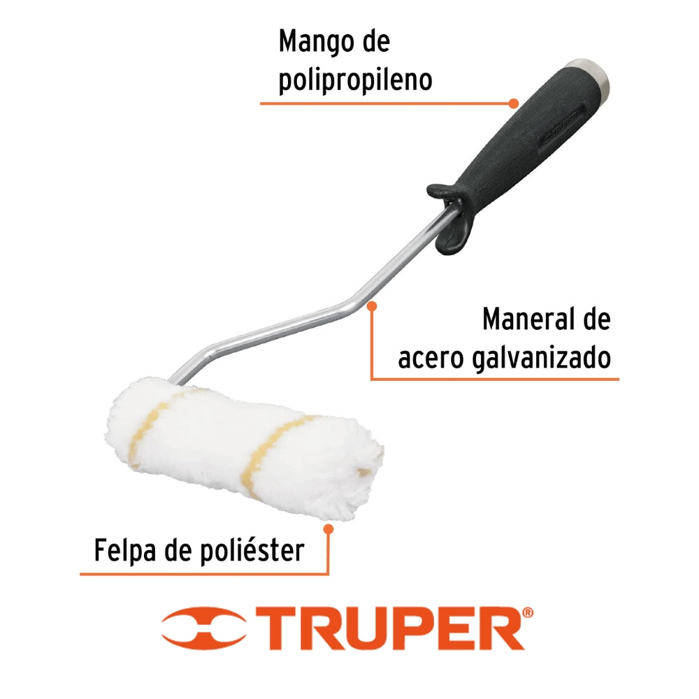 MINI RODILLO (7) TRUPER 4"X3/8" NYLON